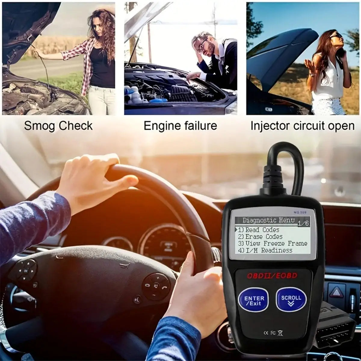 OBD2 Scanner & Voltage Tester | Engine Fault Code Reader Peaceful Pleasures Health and Wellness