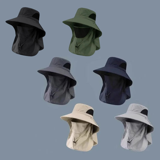 Women's Bucket Hat with Neck Cover Outdoor UV Sun Protection Wide Brim Hats for Pool Park Vacation Camping Peaceful Pleasures Health and Wellness