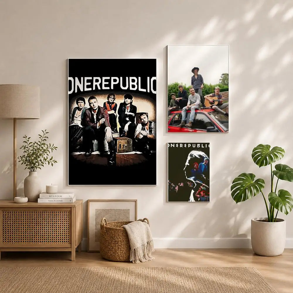 OneRepublic Band Poster – HD Self-Adhesive Waterproof Wall Art Music Band Poster Peaceful Pleasures Health and Wellness