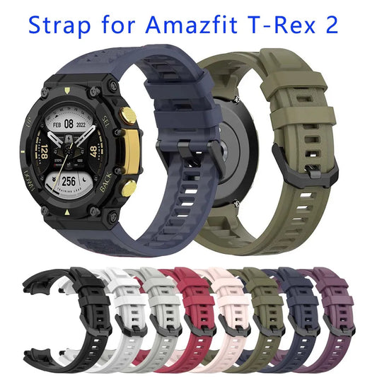 Watchband for Amazfit T-Rex 2 Silicone Strap Adjustable for Amazfit T-Rex 2 Smartwatch Replacement Accessories Peaceful Pleasures Health and Wellness