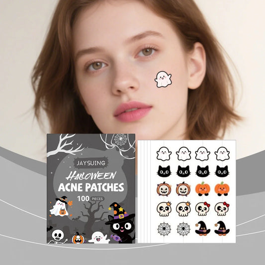 Halloween Acne Patches 100pc – Pumpkin & Bat Spot Covers Acne Spot Patches Oasis Select
