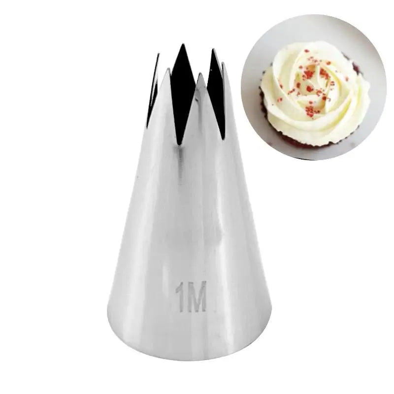5-Piece Large Stainless Steel Cake Piping Tips Set