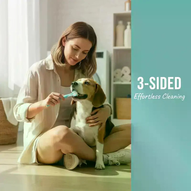 3-Sided Pet Toothbrush | Soft Bristles for Dogs & Cats Pet Toothbrush Peaceful Pleasures Health and Wellness