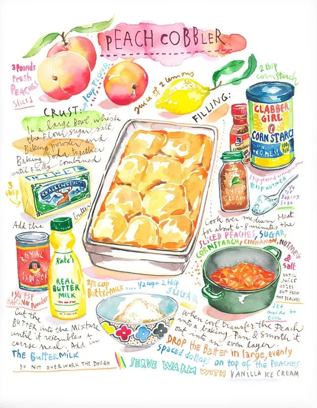 Cheese Cookie Pancake Recipe Illustration Watercolor Food Posters Canvas Printing Wall Art Picture for Kitchen Home Decor Gifts Peaceful Pleasures Health and Wellness