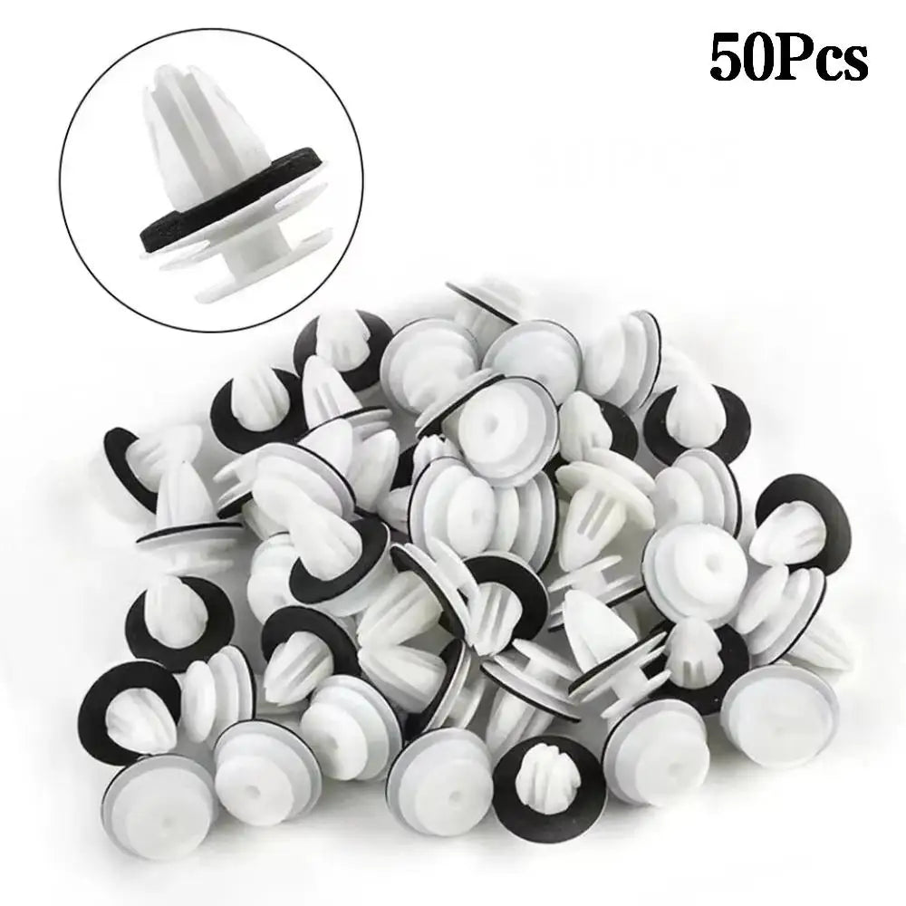 50/100Pcs Car Door Panel Clip Universal Auto Bumper Mudguard Automotive Fastener Clip Auto Body Push Retainer Pin Rivet Car Acce Peaceful Pleasures Health and Wellness 50 Pcs