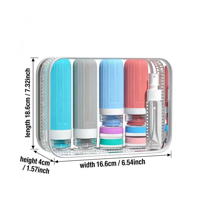 Silicone Travel Bottles Set, Portable Shampoo & Shower Gel Containers, Small Sample Storage, Ideal for Outdoor Trips Peaceful Pleasures Health and Wellness