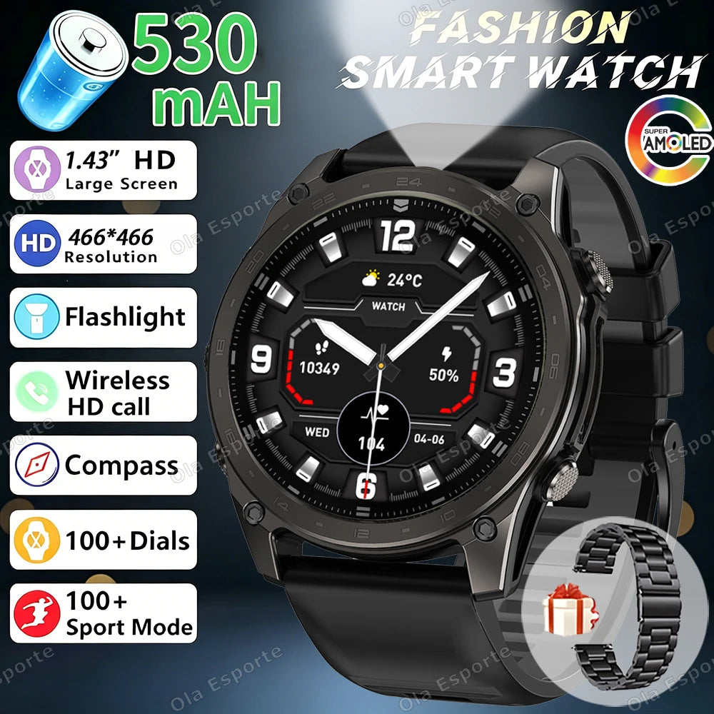 Ola Esporte HW12 Military Smart Watch | AMOLED Bluetooth Call