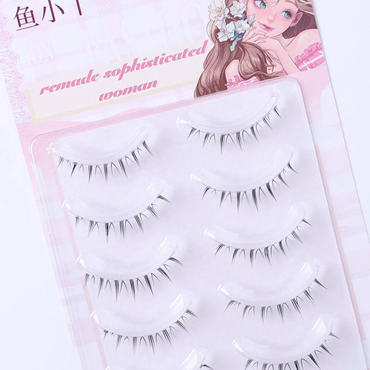 Natural Looking Bottom Fake Lashes Extension 5 Pairs 4-6mm Enlarges Eyes Curled Wispy Dense Lower False Eyelash For Daily Makeup Peaceful Pleasures Health and Wellness