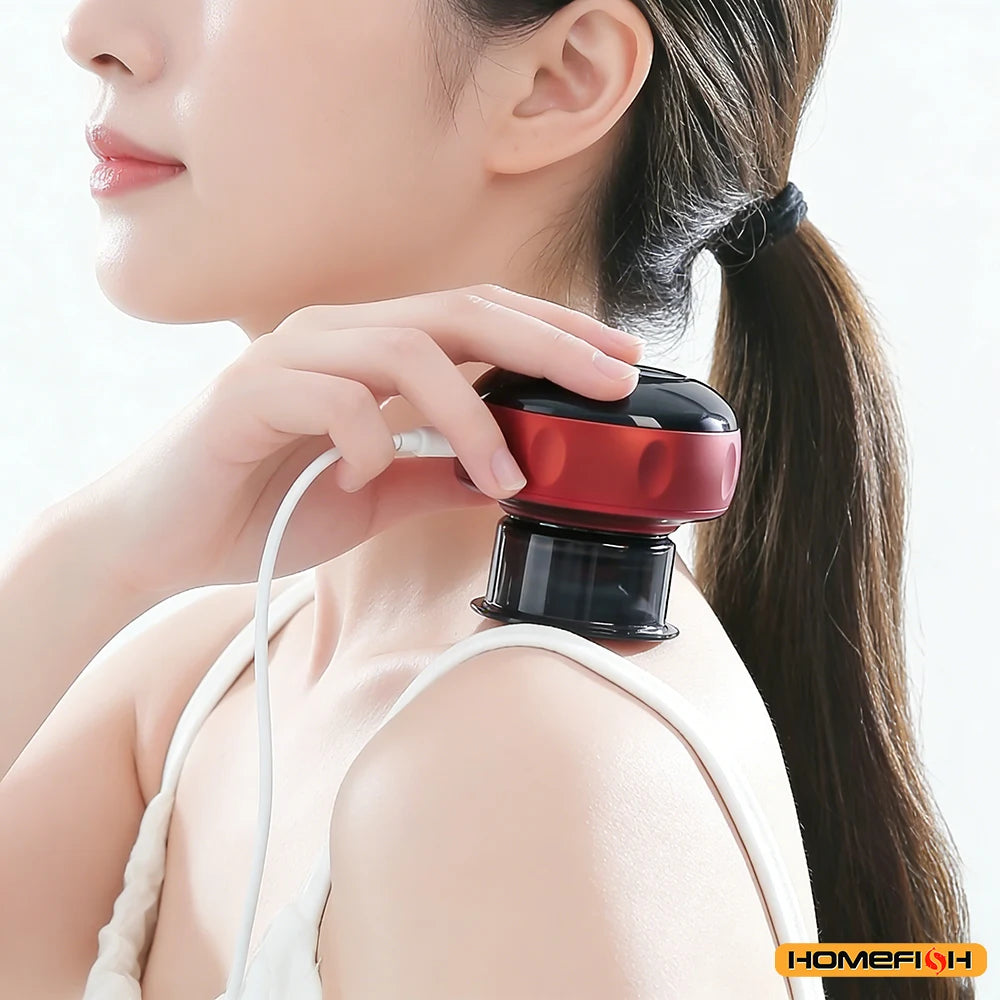 Corded Cupping Massage Device with Heating – For Back, Neck & Arm Scraping & Cupping Peaceful Pleasures Health and Wellness Default Title