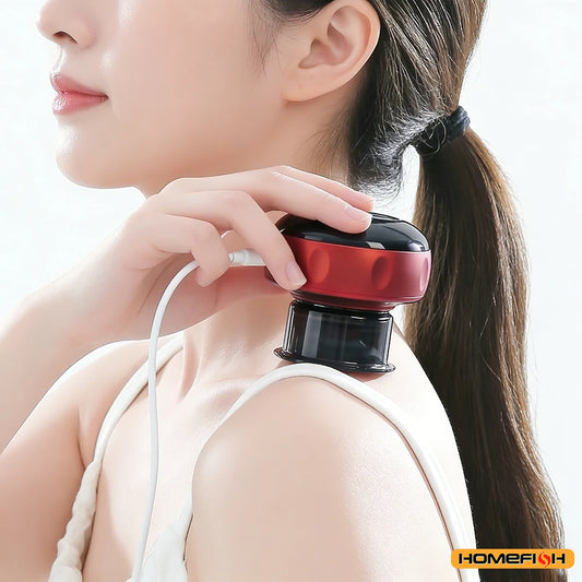 Corded Cupping Massage Device with Heating – For Back, Neck & Arm Scraping & Cupping Peaceful Pleasures Health and Wellness Default Title