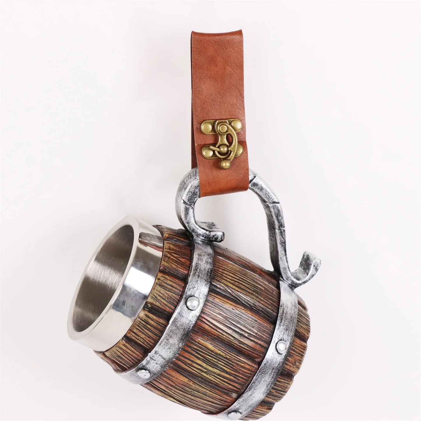 Medieval Steampunk Belt Cup Hanger Viking Knight Mug Strap Holder