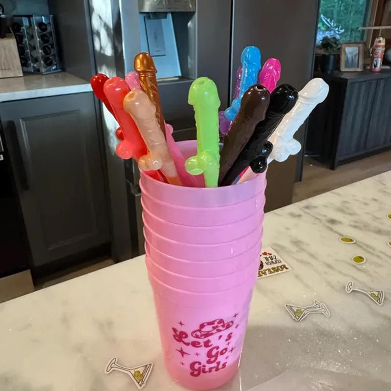 Naughty Drinking Straws Bachelorette Party Bridal Shower Gift Party Drinking Straws Peaceful Pleasures Health and Wellness