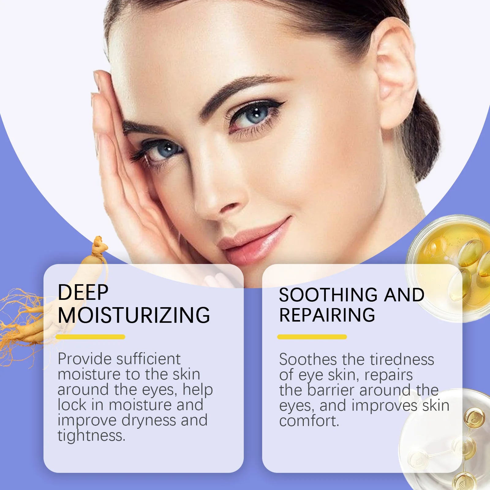 Tightening Eye Cream Anti Puffiness Lightening Dark Circles Eye Bag Removal Fade Fine Line Brighten Eye Care Peaceful Pleasures Health and Wellness