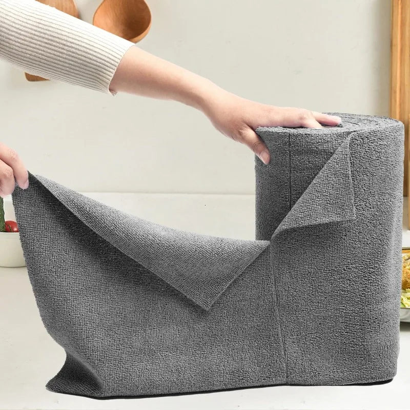 50-Sheet Reusable Microfiber Cleaning Cloth Roll | Kitchen Rags