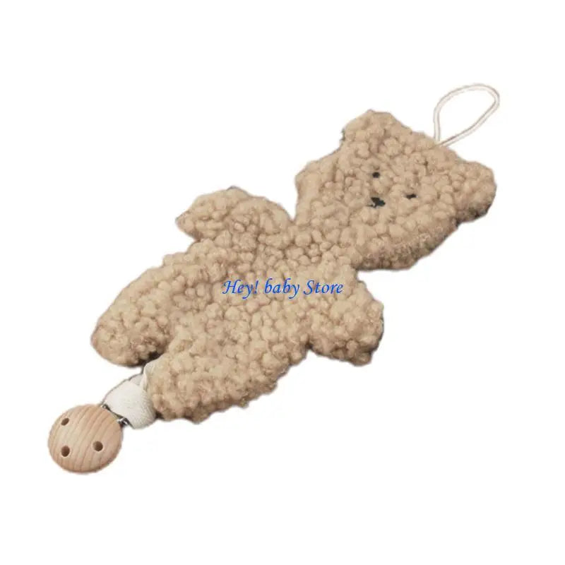 Handmade Bear Baby Pacifier Clip | Newborn Teether & Gift