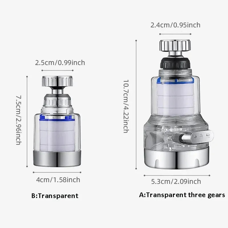 360° Rotating Faucet Water Filter | Universal PP Cotton Purifier