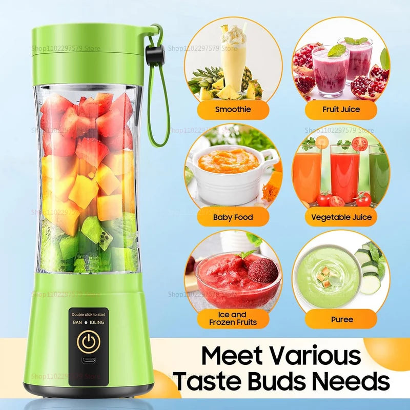 380ml Portable USB Rechargeable Mini Blender & Smoothie Maker