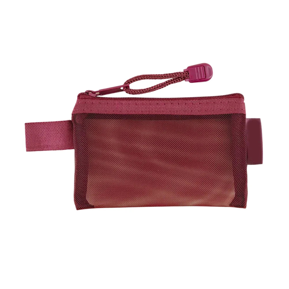Mini Zipper Mesh Bag – Nylon Pouch for Travel & Everyday Storage