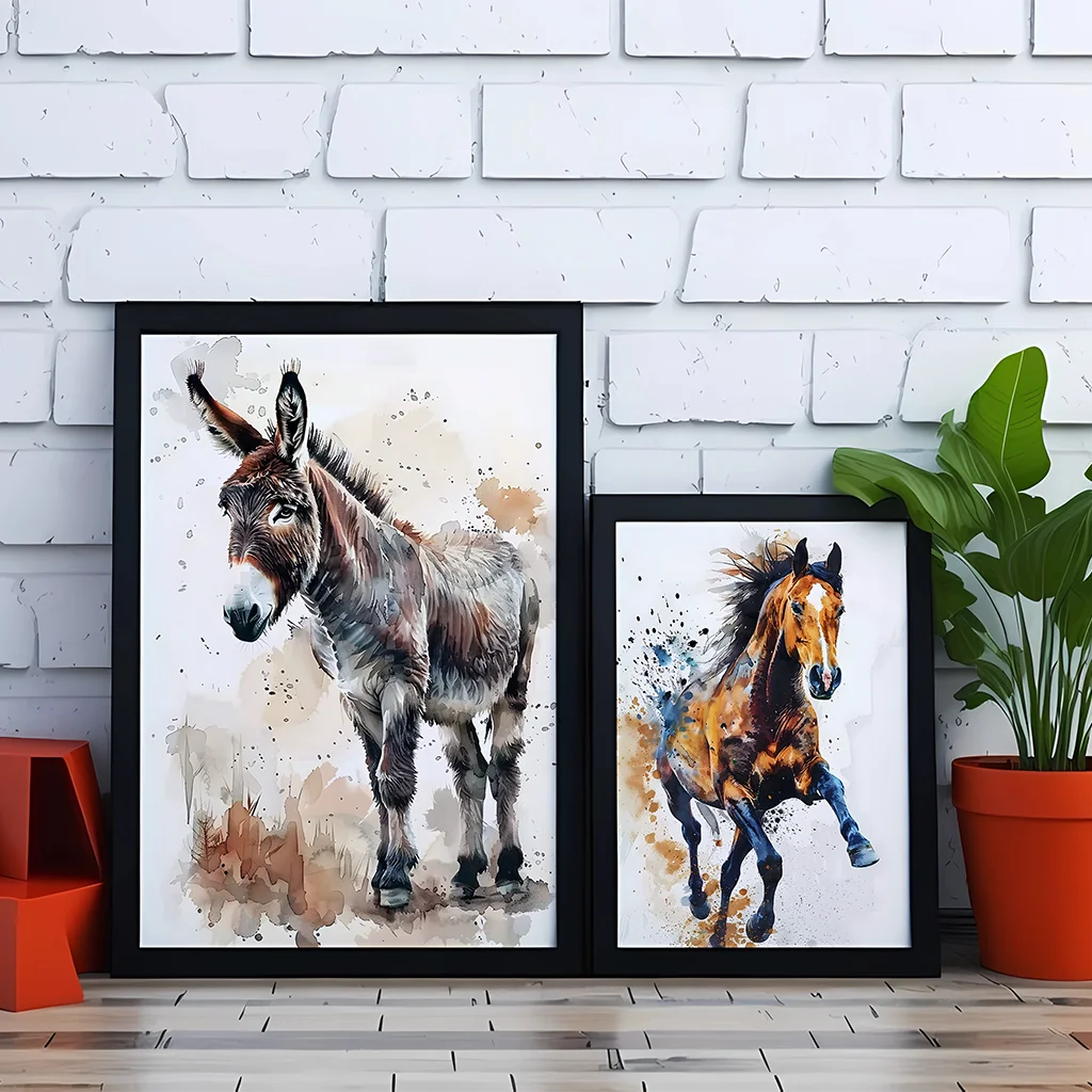 Farmhouse Horse Highland Cow Sheep Canvas Wall Art Print Canvas Wall Art Peaceful Pleasures Health and Wellness