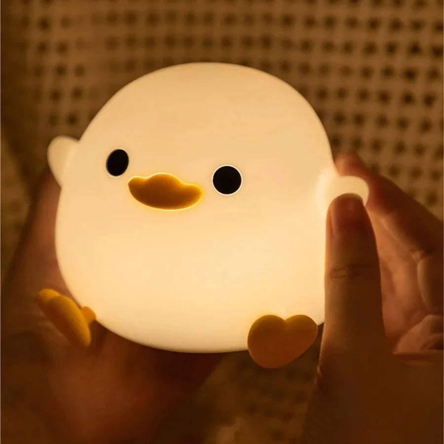 GGbingo Rechargeable Night Light LED Cartoon Animal Silicone Lamp for Kids Touch Sensor Timer USB Children's Room Dec Peaceful Pleasures Health and Wellness