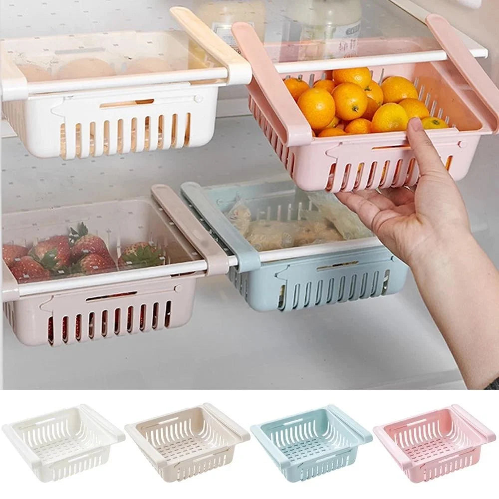 Expandable Fridge Drawer Organizer – Pull-Out Shelf Storage Rack Fridge Shelf Organizer Peaceful Pleasures Health and Wellness