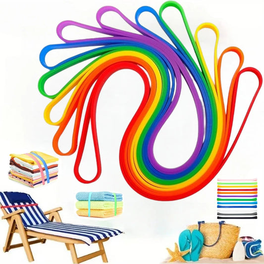 Elastic Towel Bands for Beach Chair – Windproof Clips & Cruise Beach Chair Accessory Peaceful Pleasures Health and Wellness