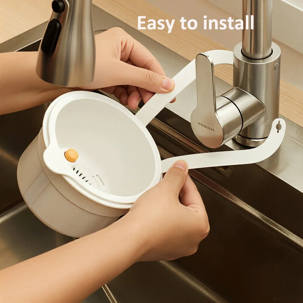2-in-1 Kitchen Sink Drain Filter with Self-Cleaning Basket