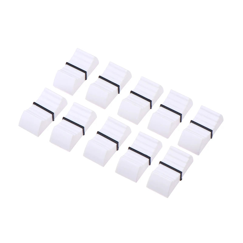 Multicolor Plastic Mixer Push Key Cap Fader Knob Cap Touch Sensitive Slider Ribbed Mixer Desk Switch Knob Cap Length 24.5MM Peaceful Pleasures Health and Wellness White Other