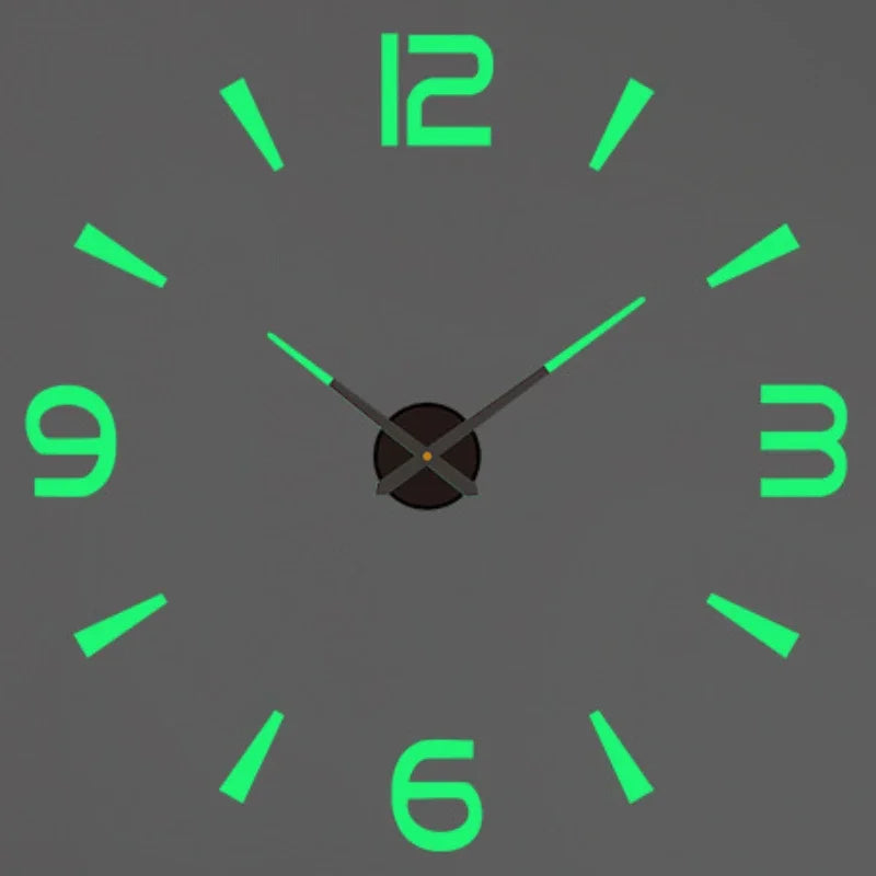 Large 3D Wall Clock Luminous Classic Wall Clocks DIY Digital Clock Wall Watches Stickers Silent Clock for Home Living Room Table Peaceful Pleasures Health and Wellness 053 Luminous 3D 51 inch(130cm)
