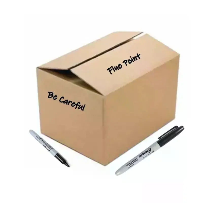 Black Fine Tip Permanent Marker Pens – Waterproof Quick Dry