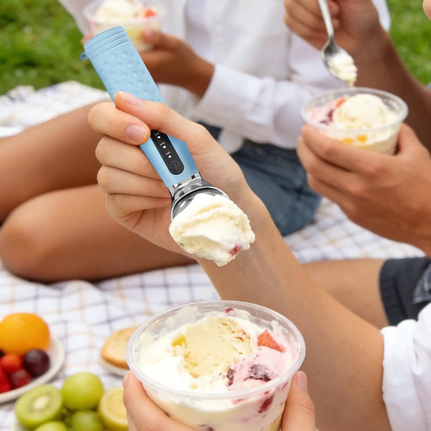 Ice Cream Scooper Heating Rechargeable Kitchen Gadget Ice Cream Scoop Heated For Home Dorm Kitchens Parties Buffets Cupcakes Peaceful Pleasures Health and Wellness