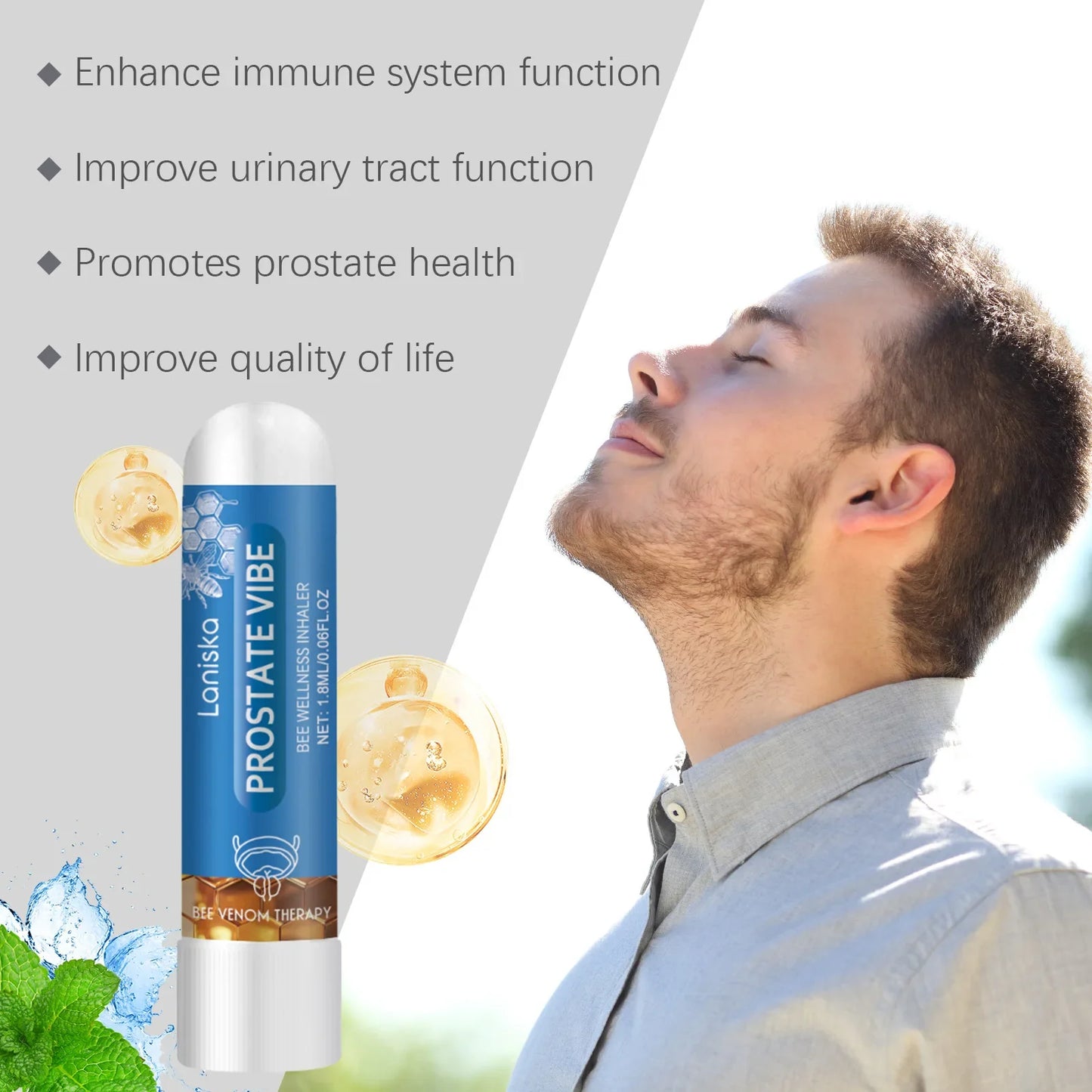 Laniska Men's Essential Oil Nasal Inhaler Stick – 1.8ml