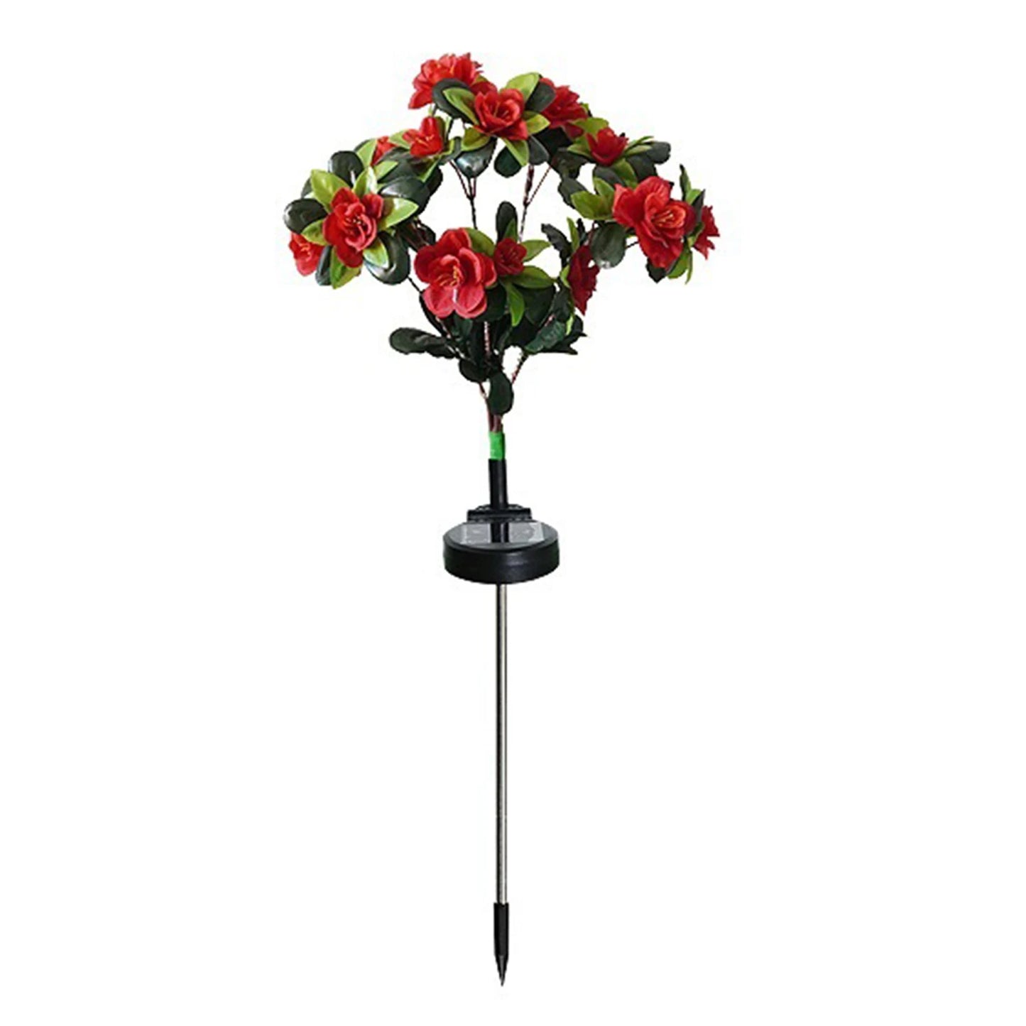 Flower Outdoor Decorative Solar Light Waterproof Outdoor Lights with LED Light for Garden Pathway Patio Lawn Backyard Fence Peaceful Pleasures Health and Wellness Red