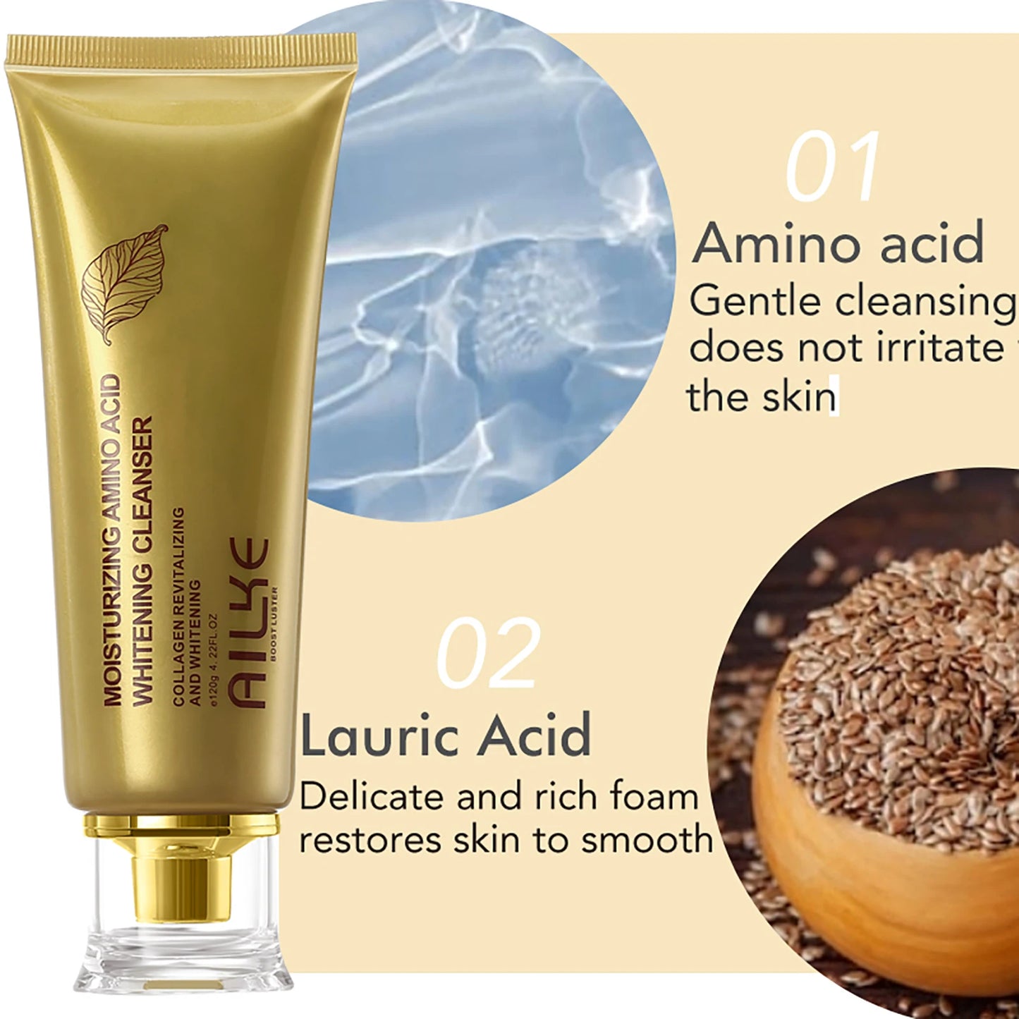 AILKE 24K Gold Collagen Brightening Skin Care Set – 5 Pcs
