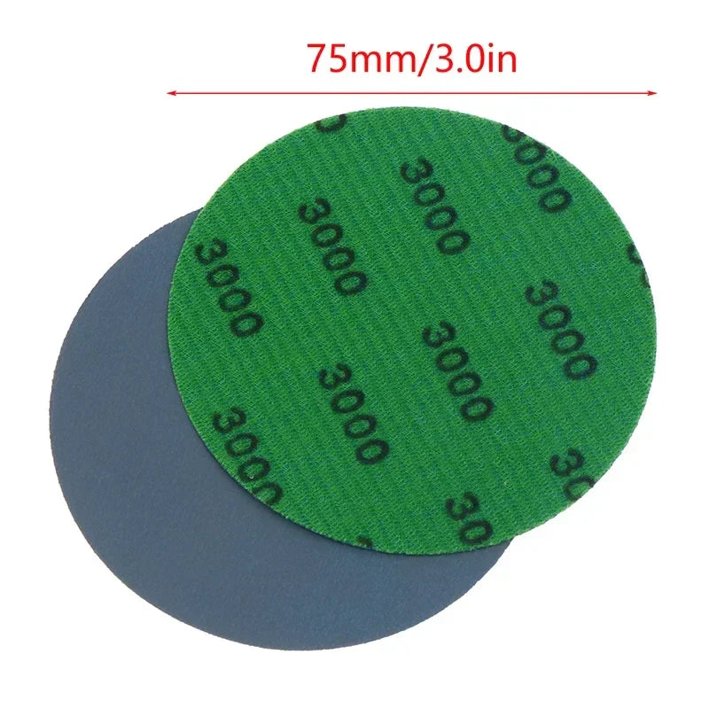 30-Pack 3" Sanding Discs 800–3000 Grit Wet/Dry Hook & Loop