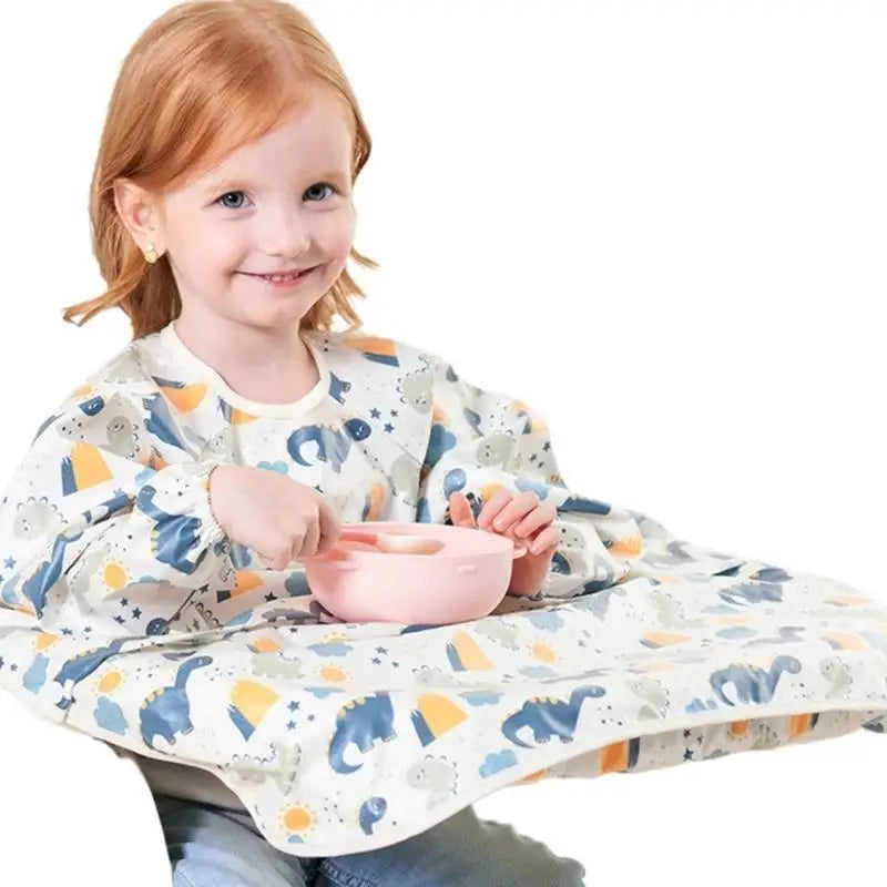 Baby Long Sleeve Feeding Bib Smock | Waterproof Coverall 1–5Y