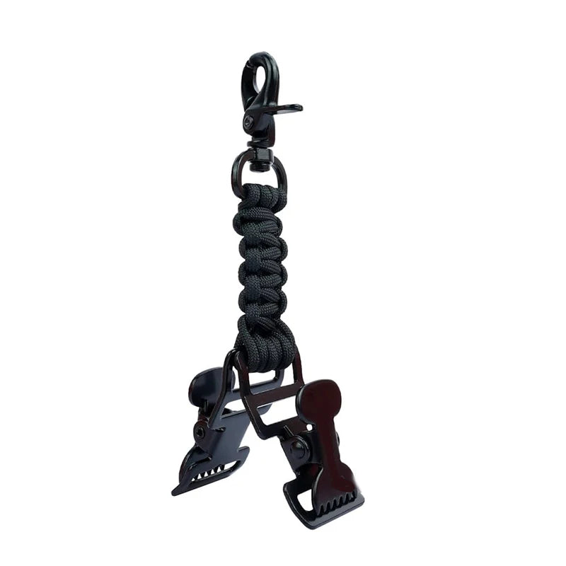 Parachute Rope Braided Glove Clip Strap | Climbing & Camping Glove Clip Strap Peaceful Pleasures Health and Wellness black
