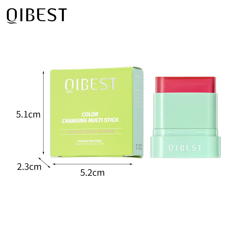 QIBEST 3-in-1 Jelly Blush Stick – Lips, Cheeks & Eyes | 3 Colors