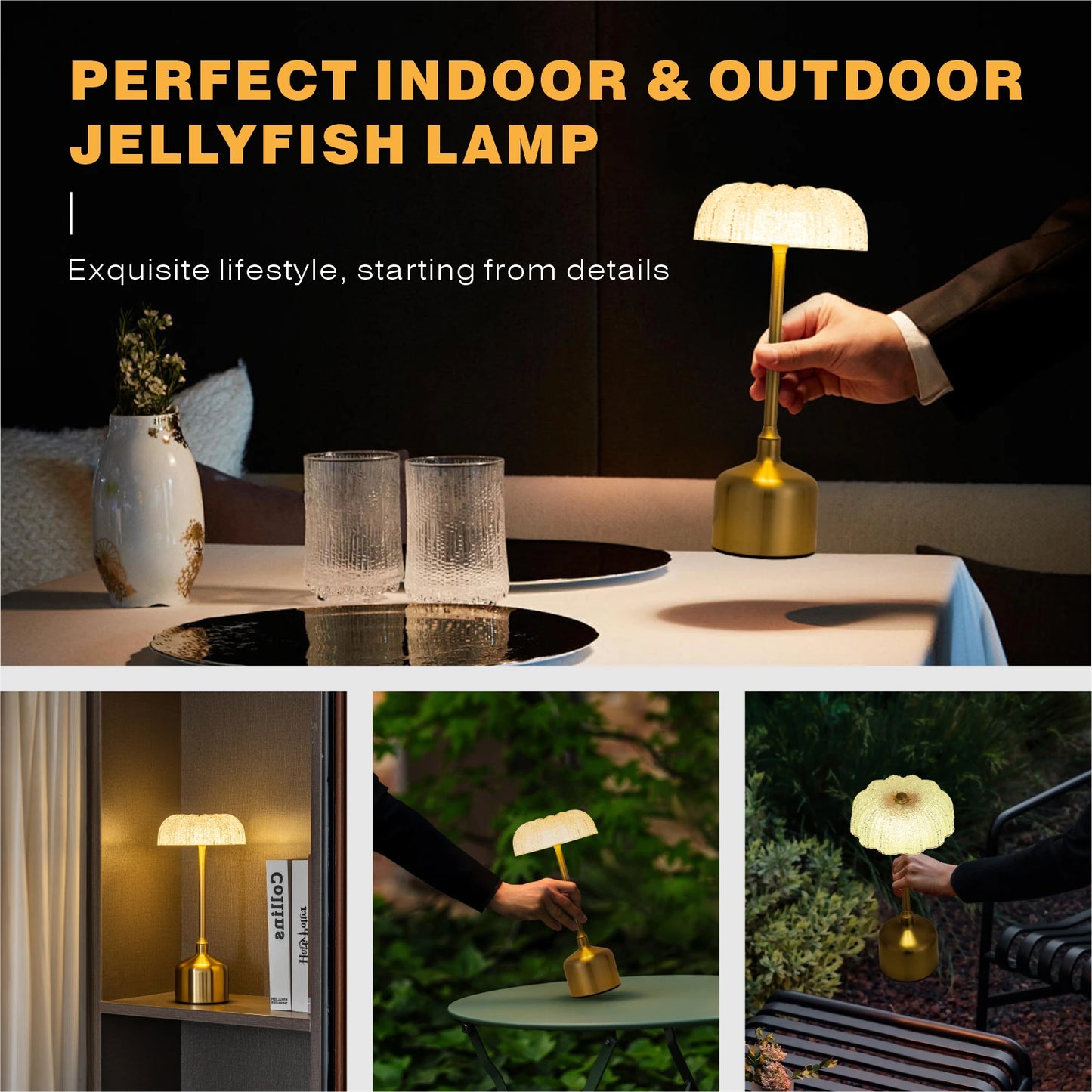 3000mah Retro Bar Table Lamp Restaurant Decoration Lamp LED Rechargeable Desk Light Touch Dimming Night Light Bedroom Lamp Peaceful Pleasures Health and Wellness