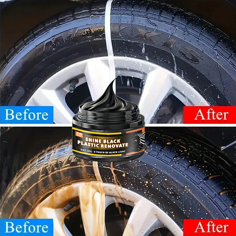 Black Tire Wax – Water-Resistant Wheel Shine & Trim Restorer
