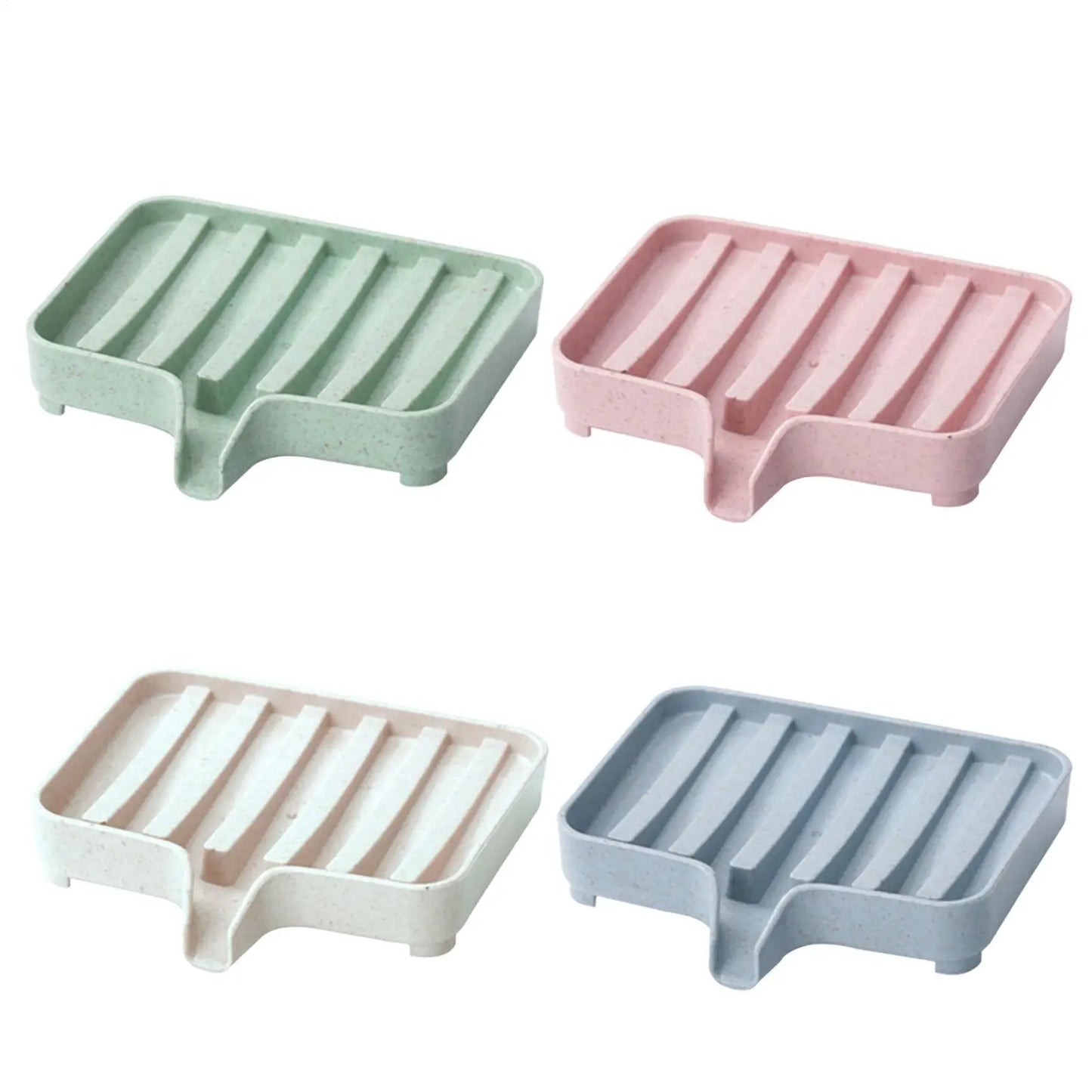 Eco-Friendly Soap Dish with Drain Tray | Bathroom Soap Holder