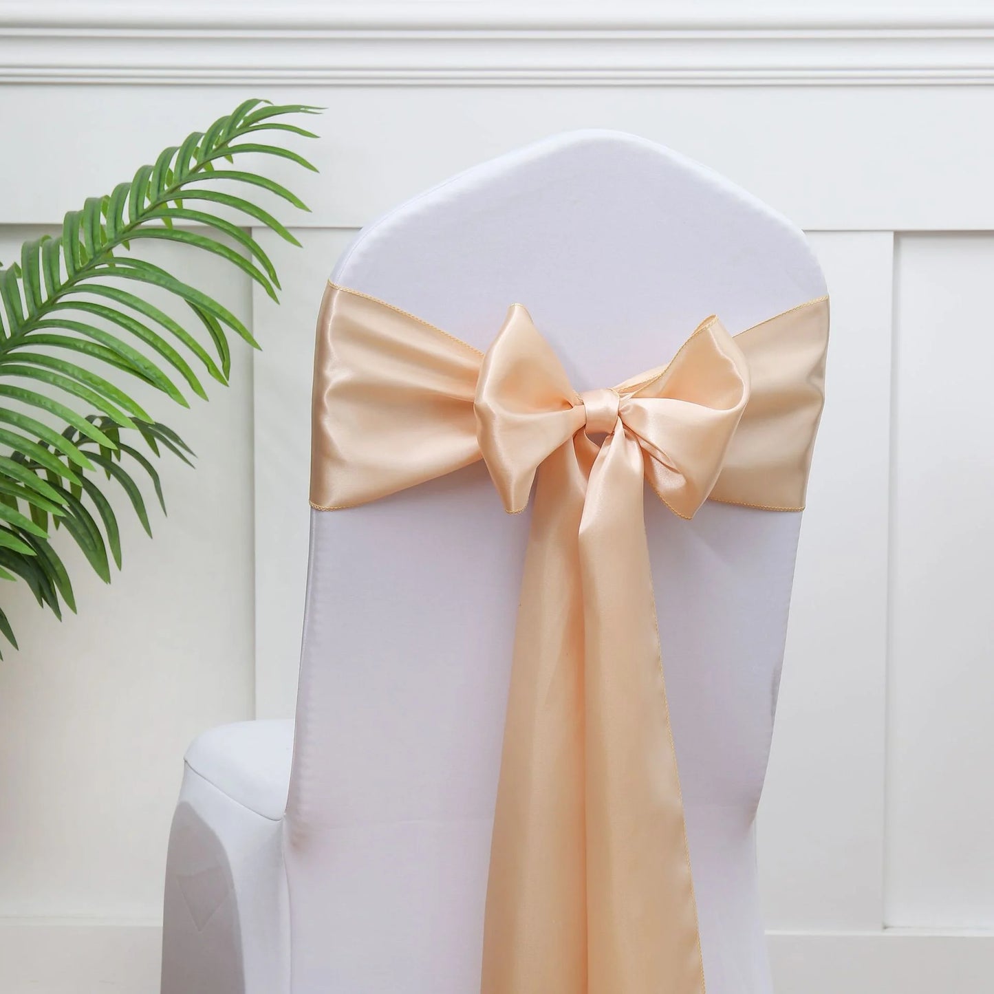 Satin Chair Sashes Bows 5PCS | Wedding & Party Decoration