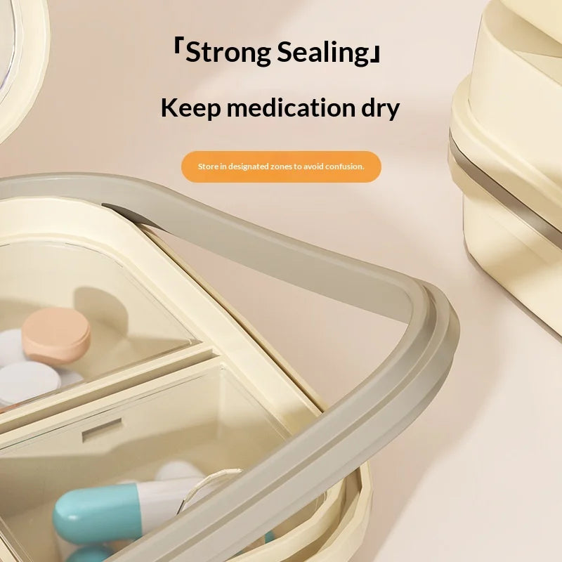 Ultimate Portable Weekly Pill Organizer Multiple Compartments Water Resistant Medicine Case for Travelers and Daily Use Storage Peaceful Pleasures Health and Wellness