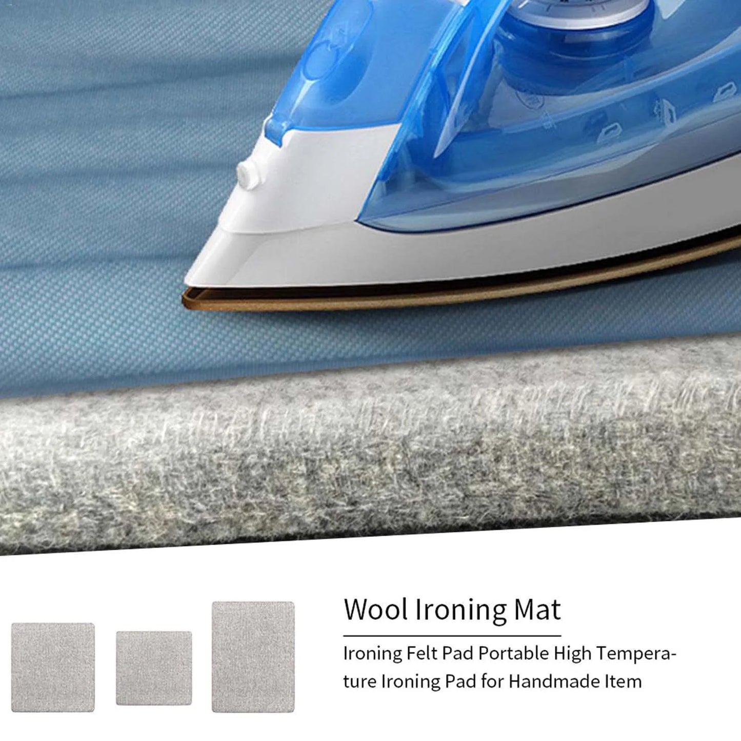 1Pcs Wool Ironing Mat-Pad Quilting Heat-Resistant Easy Press Great for Traveling and Travel Portable Ironing Board Peaceful Pleasures Health and Wellness