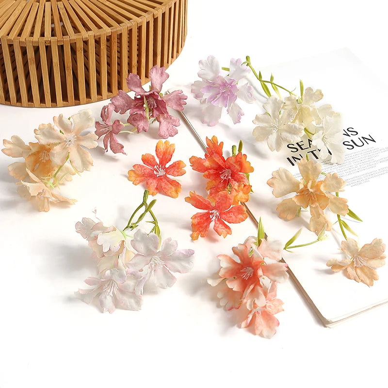 10pcs Silk Artificial Flower Heads – Wedding & Home Decor