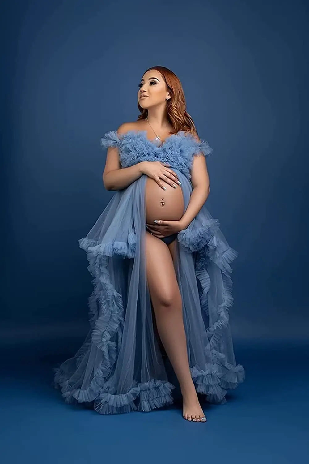 Tulle Long Maternity Dress Photoshoot платье photography dresses baby shower dresses for pregnant woman платье для беременных Peaceful Pleasures Health and Wellness C -10 S China Mainland
