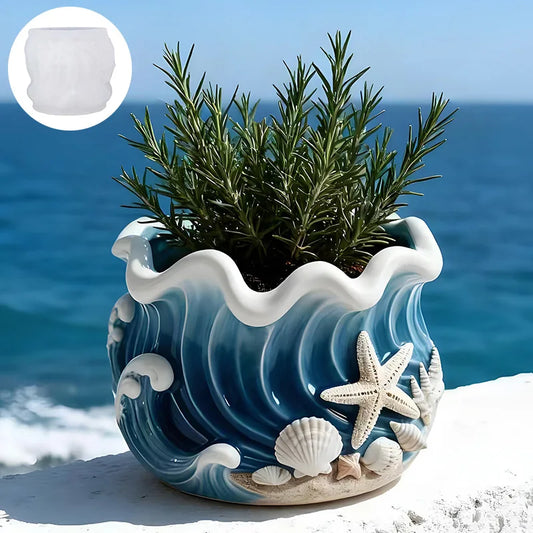 Ocean Wave Silicone Mold – Candle, Resin & Plaster Cup DIY Silicone Craft Mold Oasis Select