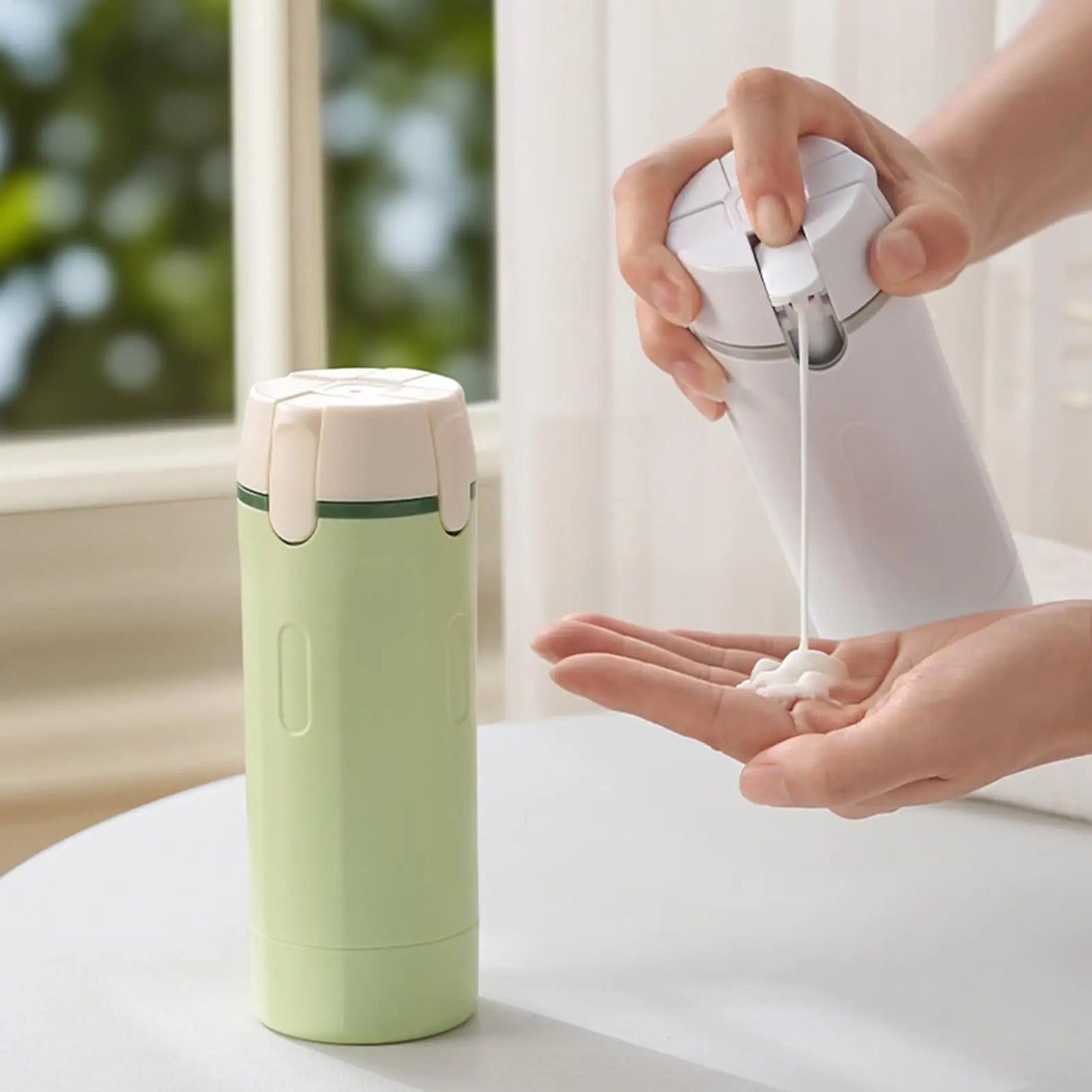 4-in-1 Leakproof Travel Dispenser Bottles Set with Labels