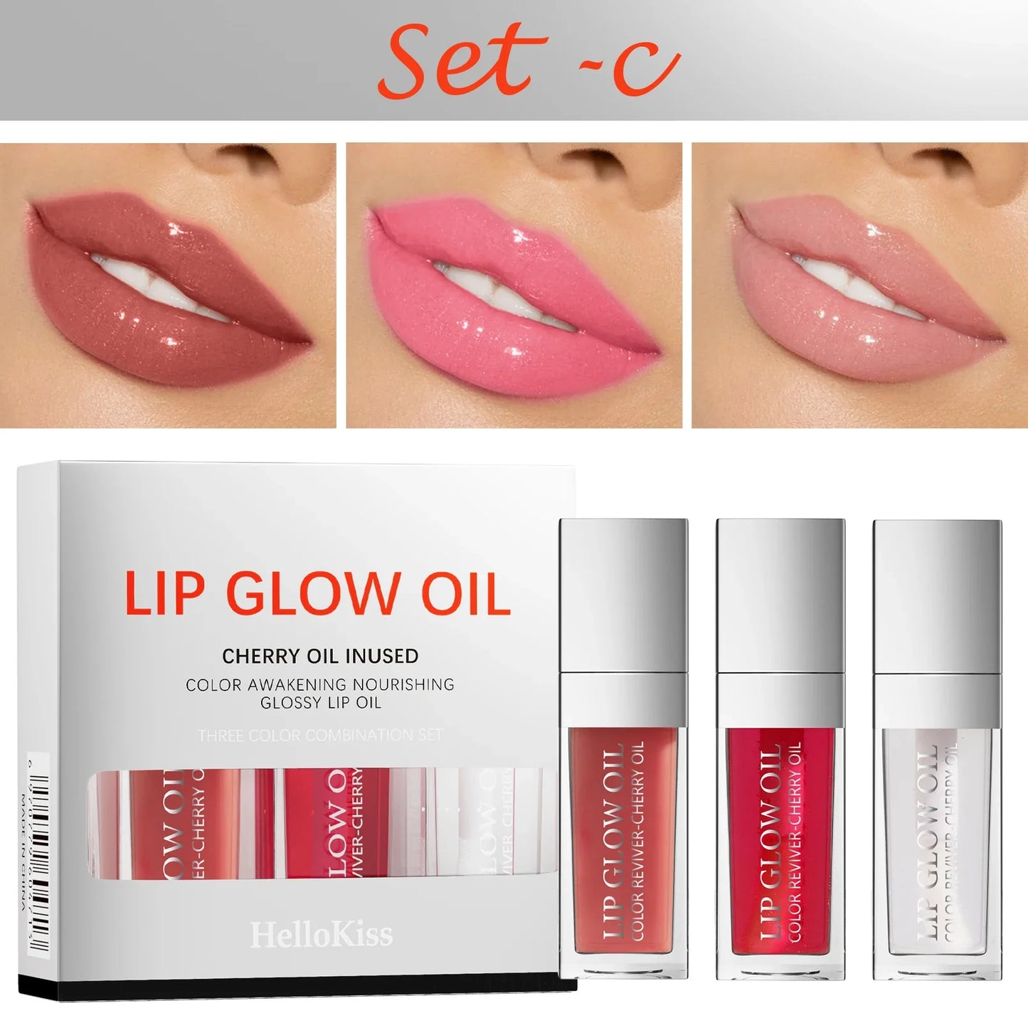 Hello Kiss Crystal Jelly Lip Oil – Tinted Plumping Gloss