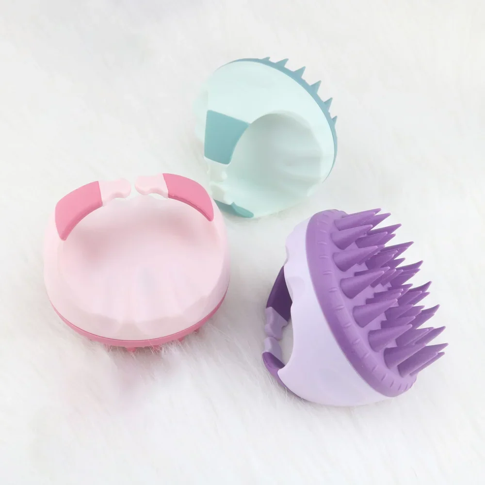 Silicone Scalp Massage Brush – Shampoo & Hair Washing Comb